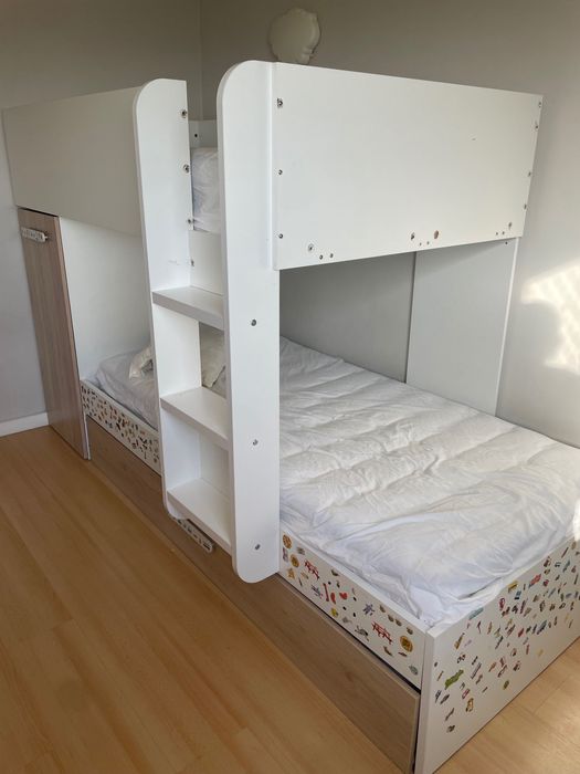 Beliche/Triliche com arrumação e colchões