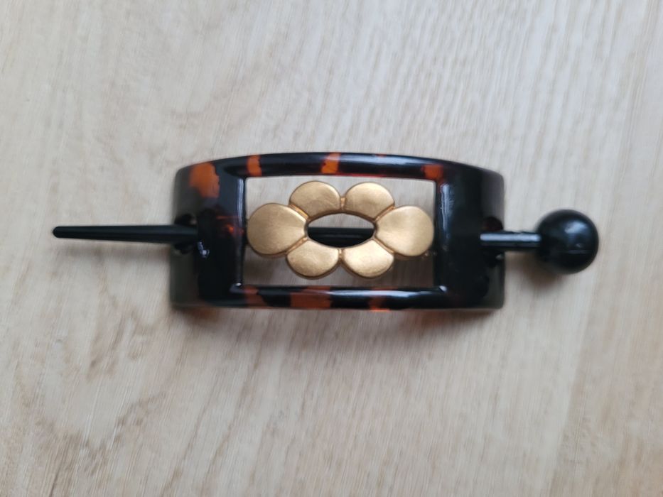 Spinka do koka klamra ze szpilką kwiat