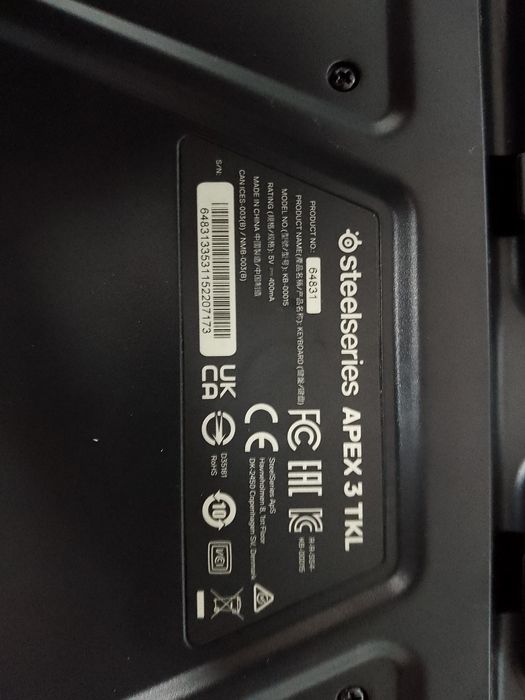 Klawiatura Steelseries APEX 3 TKL