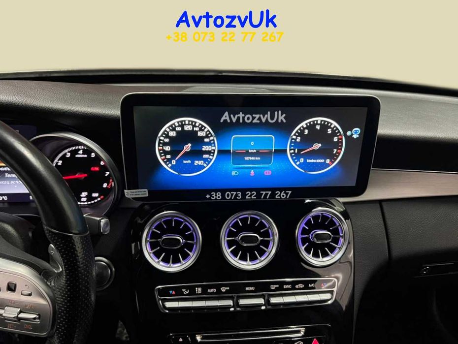 Дисплей MERCEDES BENZ w205 GPS ТВ C-Class магнітола Android 15 CarPlay