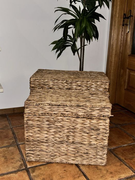 Comjunto 2 baus em Rattan Natural