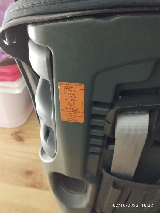 Cadeira auto Britax Romer 1-2-3 dos 9-36 kg
