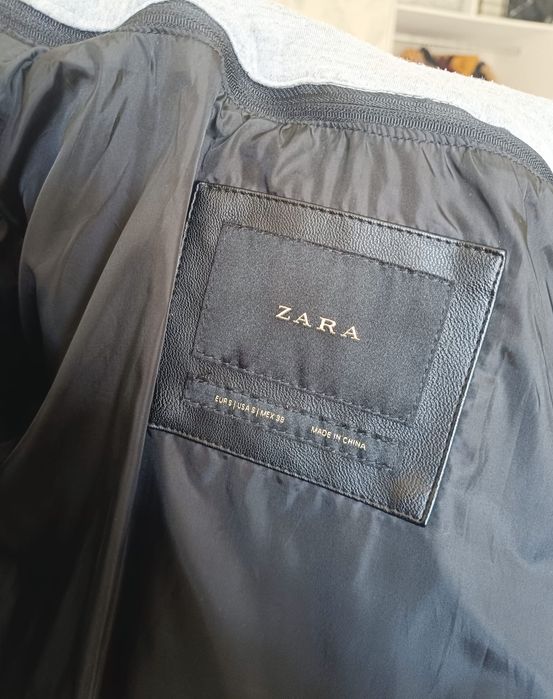 Casaco de pele sintética preta - Zara