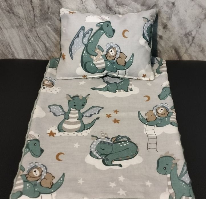 Pościel dla lalki do wózka , kołyski