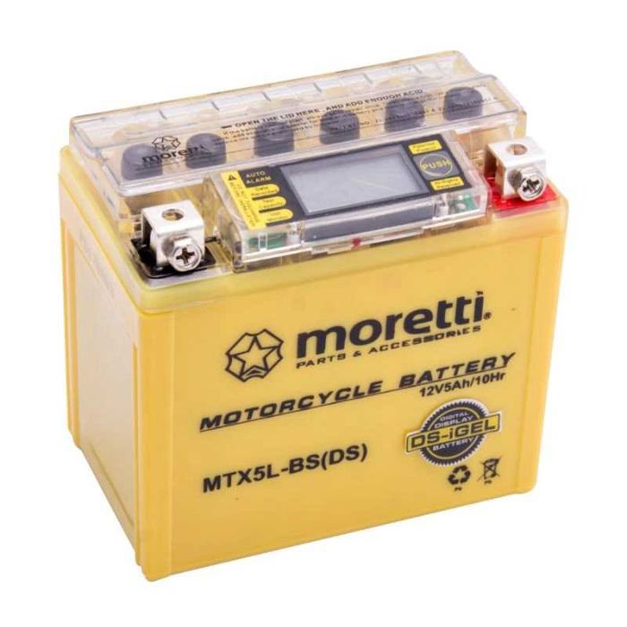 Akumulator motocyklowy MTX5L-BS ETX5L-BS YTX5L-BS AGM ŻEL lcd 5Ah 70A