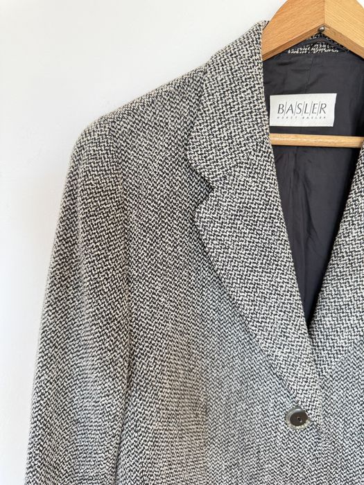 Marynarka Basler welna welniana przedłużana melanż wiosenna czarna