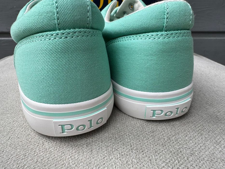 Nowe trampki materiałowe damskie POLO RALPH LAUREN turkusowe 39