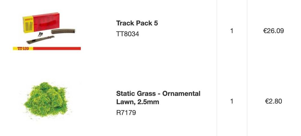 Hornby - TT8034 Track Pack 5 + Static Grass - Ornamental Lawn, 2.5mm