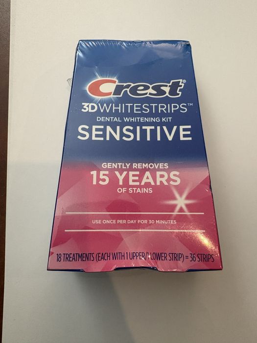 Crest 3D Whitestrips Sensitive – 18 zabiegów / 36 pasków