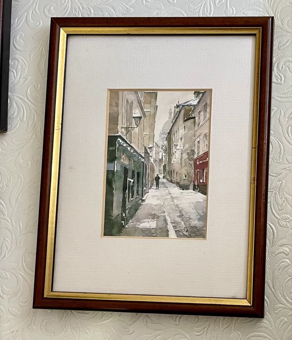 Conjunto de postais emoldurados de Paris