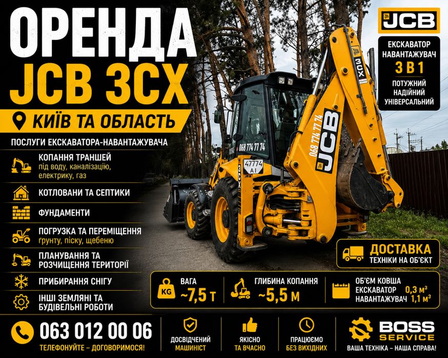 Оренда екскаваторів та бульдозерів Васильків