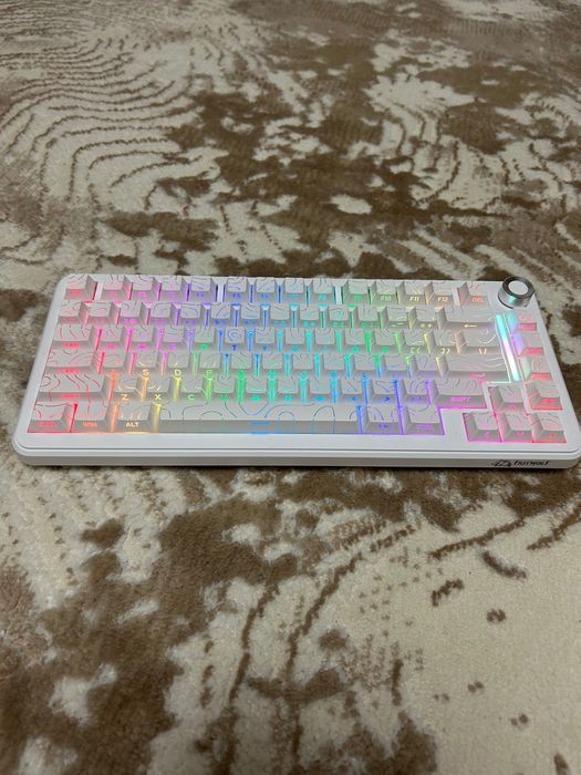 Клавіатура безпровідна FreeWolf F75 white