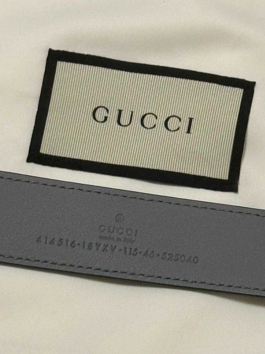 Gucci GG Marmont thin Belt Gray 115cm
