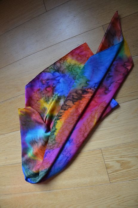 chusta apaszka 100% Silk jedwab 87x90