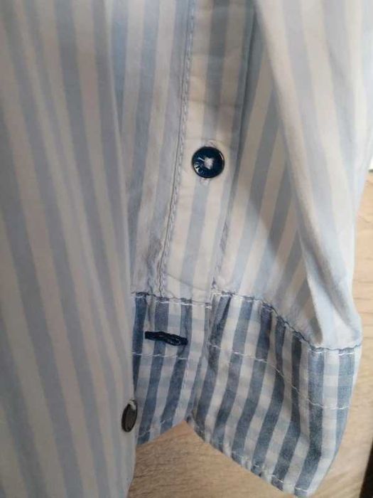 Koszula biało błękitna