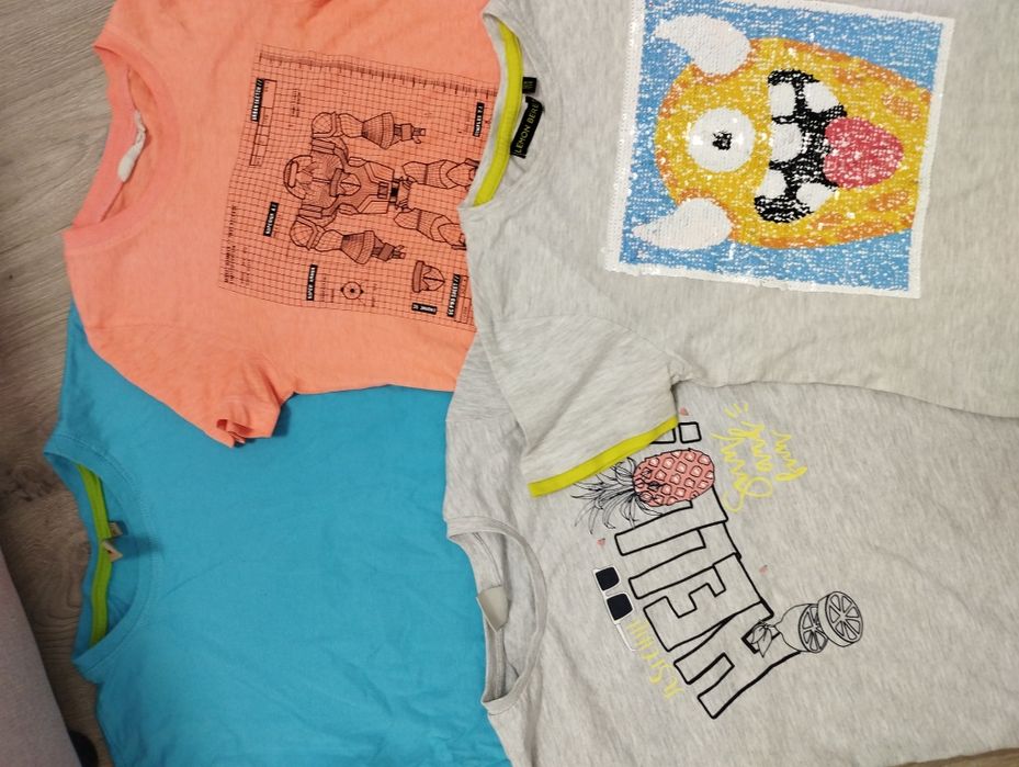 Футболка теніска з блискітками пакет речей набір футболок