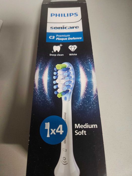 8 x końcówki Philips sonicare C3 - oryginalne HX9044/33 czarne i białe