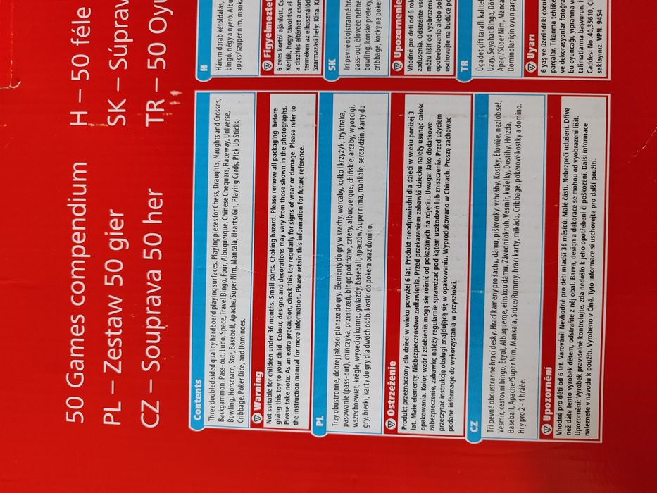 50 gier zestaw gier planszowych dla dzieci szachy warcaby bierki karty