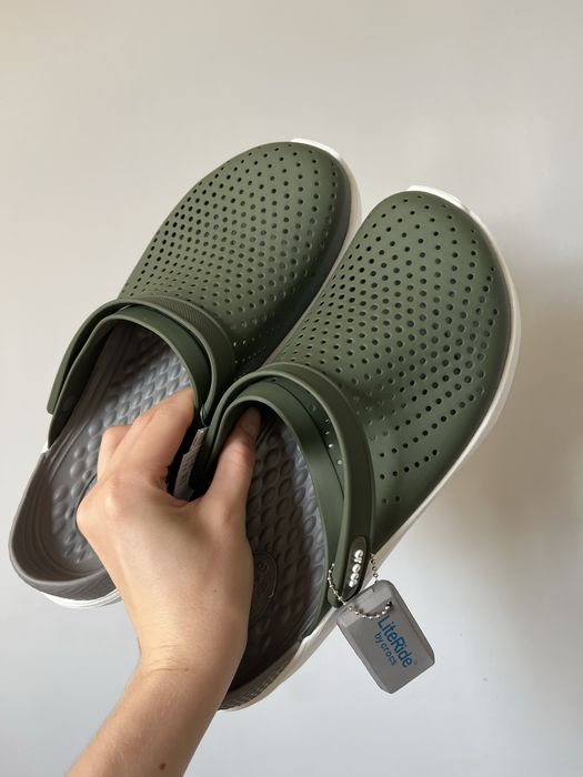 Уцінка , крокс Literide army green  чоловічі 43 крокси хакі