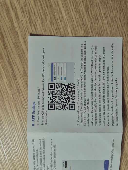 Camera escondida botão wifi