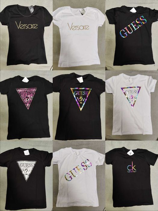 Koszulka Shirt koszulki Versace damskie Premium Guess