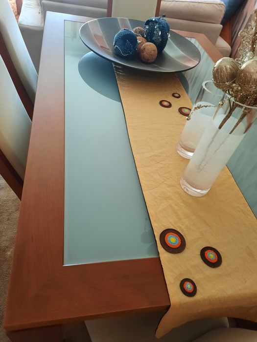 Pano em seda, decoração de mesa