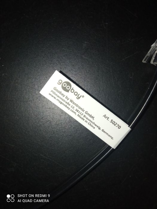 Goobay 50270 kabel telefoniczny 2 m Czarny