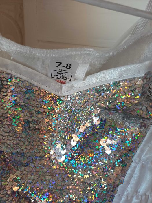 Карнавальне маскарадне плаття сукня наряд костюм янгол ангел 7-8 років