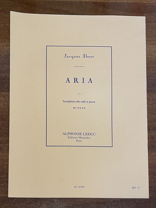 Aria - J. Ibert - Saxofone Alto
