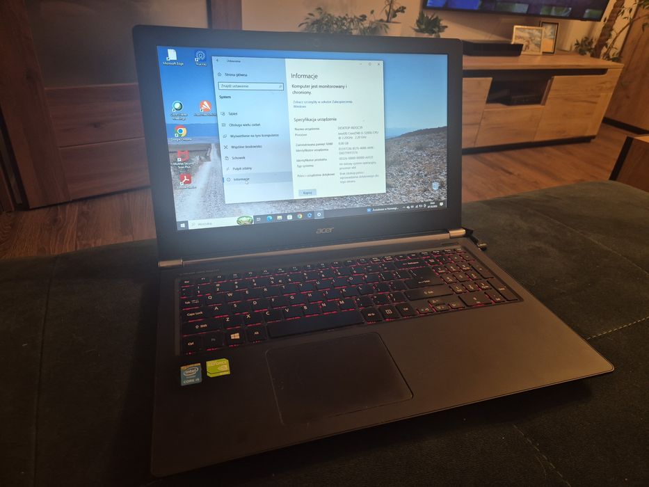 Laptop Acer Aspire V15 Nitro | i5-5200U | 8GB RAM | GeForce 940M | Zasilacz