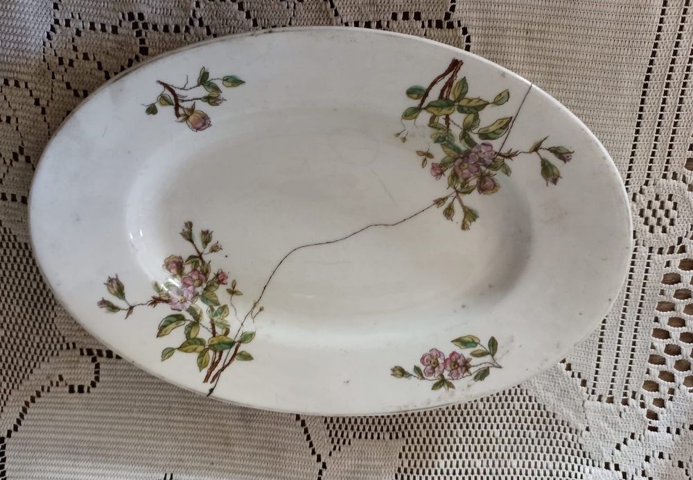 Travessa rara antiguidade Lufapo Lusitânia Portugal faiança portuguesa