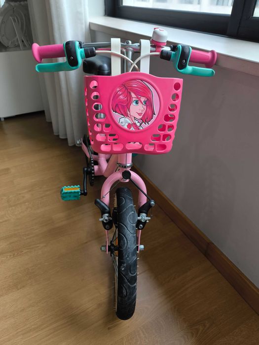 Bicicleta Infantil Btwin 14” com Rodinhas e Acessórios