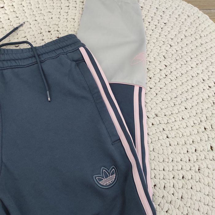 HIT!Spodnie Adidas szaro niebieskie rozm S-M-L