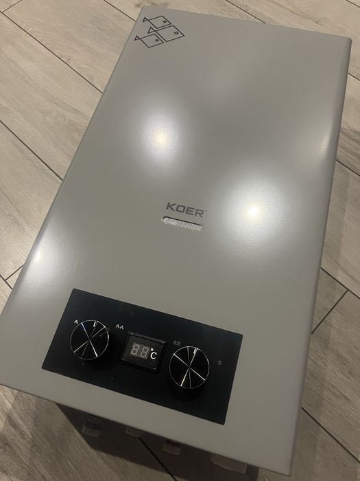 Газова колонка | Нова | KOER KWH.G0110 GRAY 10 л/хв димохідна сіра біла чорна