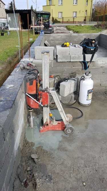 Wiertnica, otwornica, wiercenie, przewierty, otwory beton, cegła