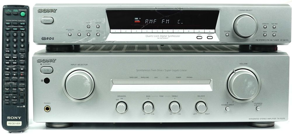 Wzmacniacz Stereo SONY TA-FE370 + Tuner ST-SE370 * 2x70W 4-16 Ohm *