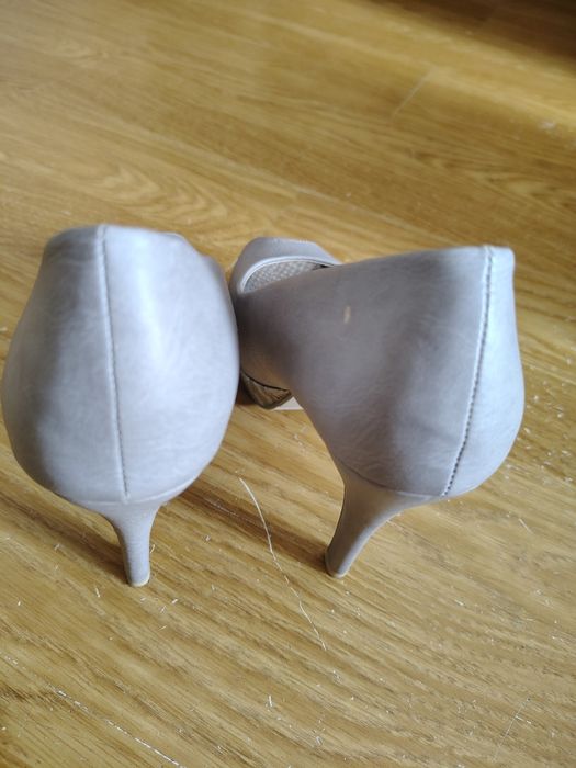 Szare szpilki 39 buty na obcasie buty z platformą