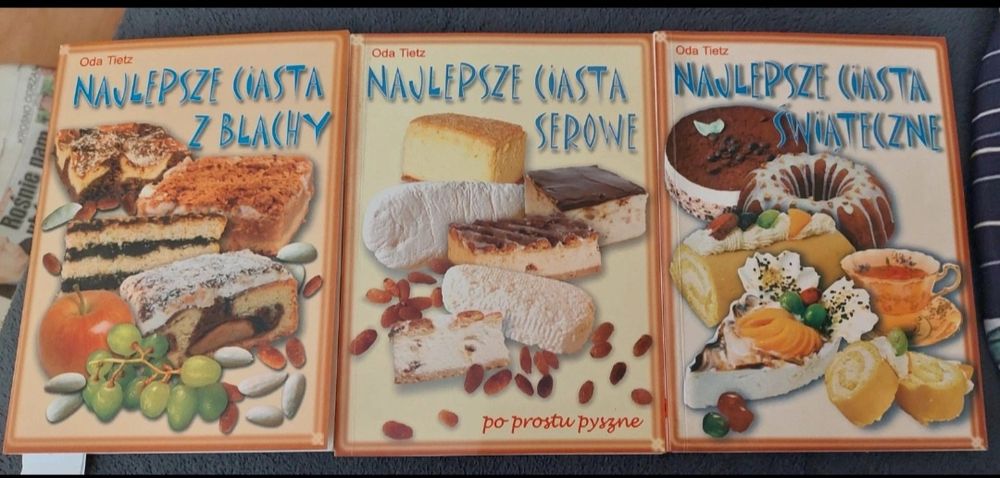 Przepisy 3 szt. Książka książki ciasta