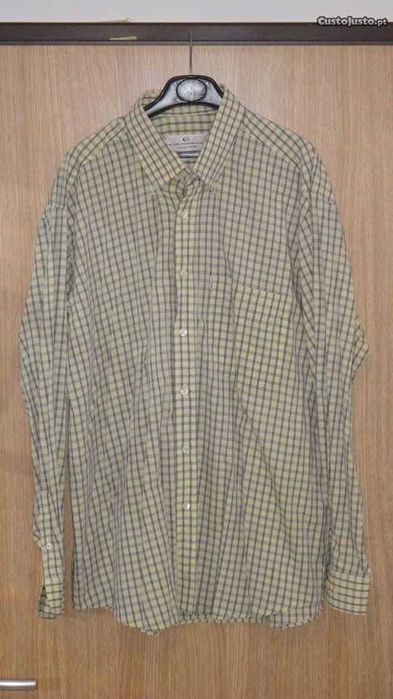 Camisa de homem aos quadrados Cotton Wool