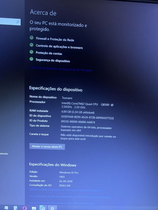 Computador desktop Tsunami QuadCore 4GB 500GB Windows 10 cOffice