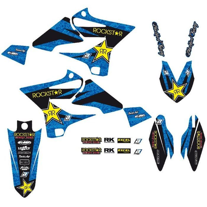 kit autocolantes blackbird rockstar energy yamaha yz 125 / 250