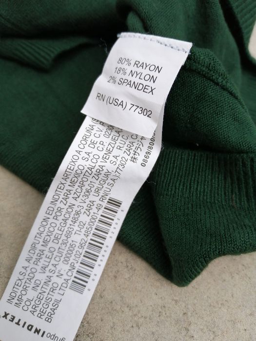 Camisola malha verde nova com etiqueta