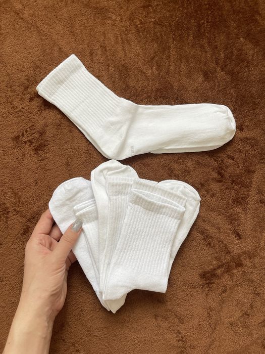 Носки белые спорт /12 пар 335грн/ Спортивні, високі, однотонні білі