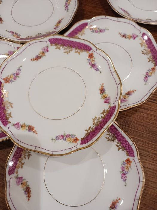 Przedwojenny Rosenthal Chryzantheme Alt Franken serwis kawowy herbata