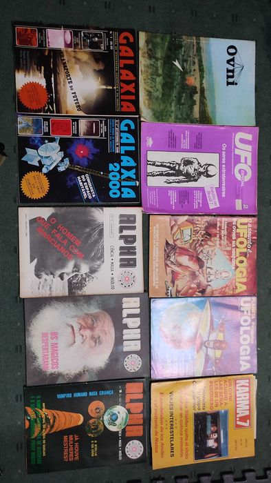 20 Revistas antigas de tema OVNIS, Insólito - Anos 70 e 80