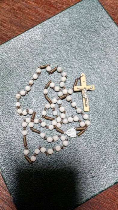 Stary różaniec perłowy  antyk