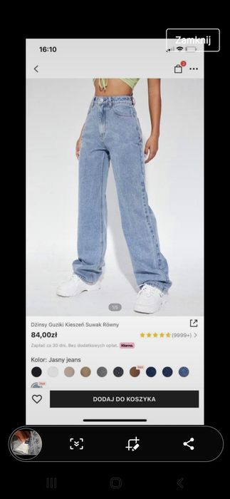 spodnie jeansowe