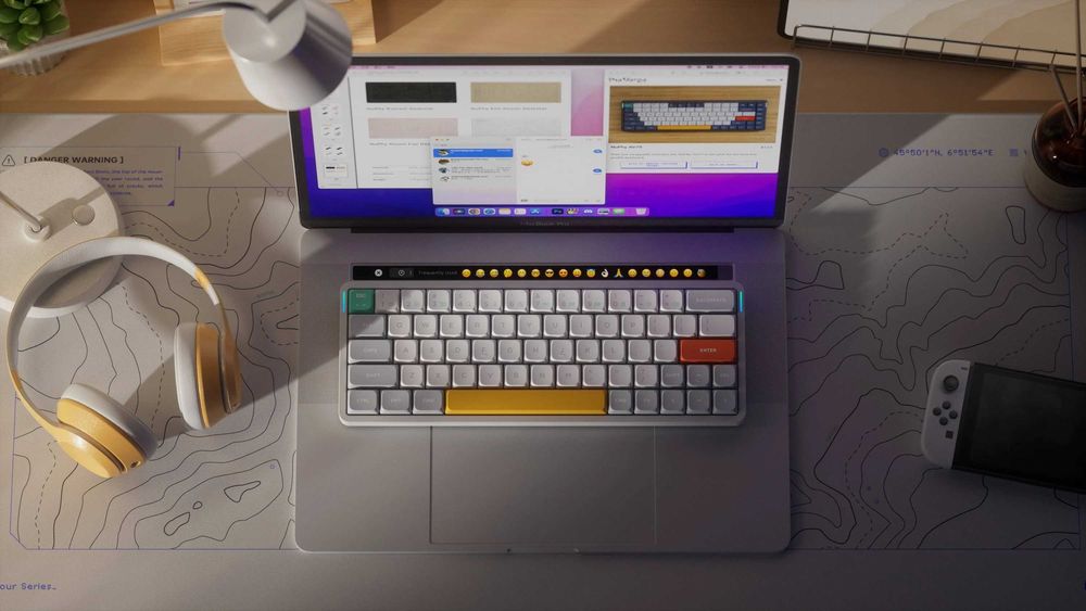 Klawiatura mechaniczna Nuphy Air60 V2 White Gateron Red Switch Ionic White USZKODZONA