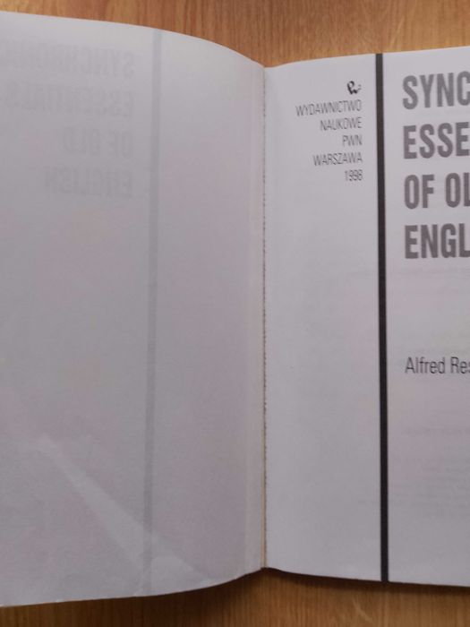 Alfred Reszkiewicz - Synchronic Essentials of Old English