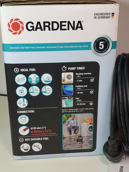 Насос дренажний садовий Gardena 9000 9030 9000 л/год